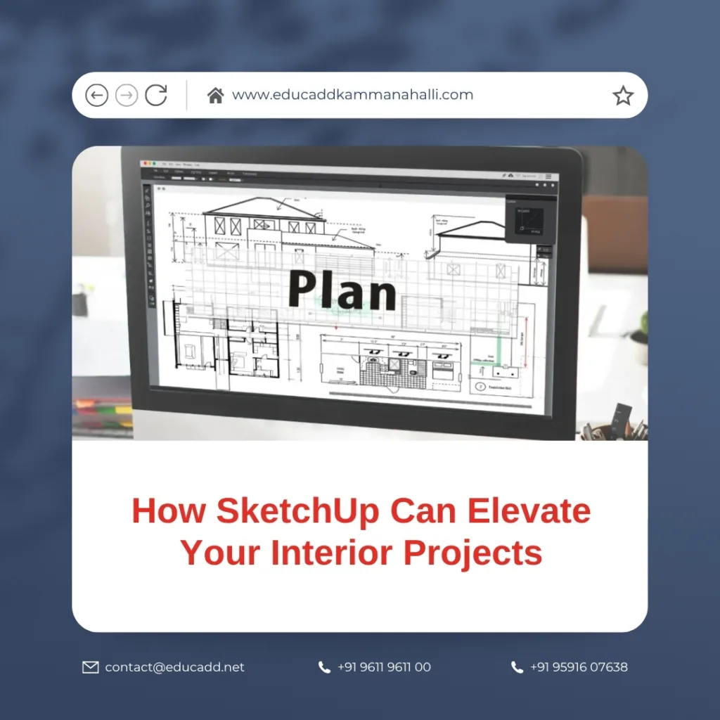 SketchUp 3D model interior design visualization